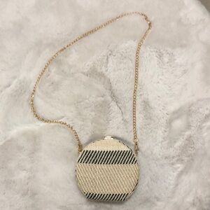 Savanna Round Tweed Crossbody Purse Handbag